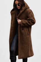 Brielle | Cappotto lungo con cappuccio rilassato