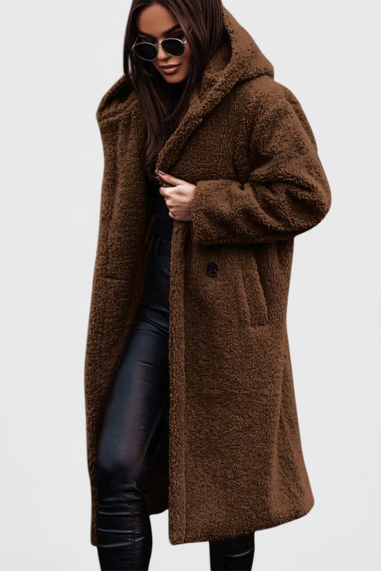 Brielle | Cappotto lungo con cappuccio rilassato