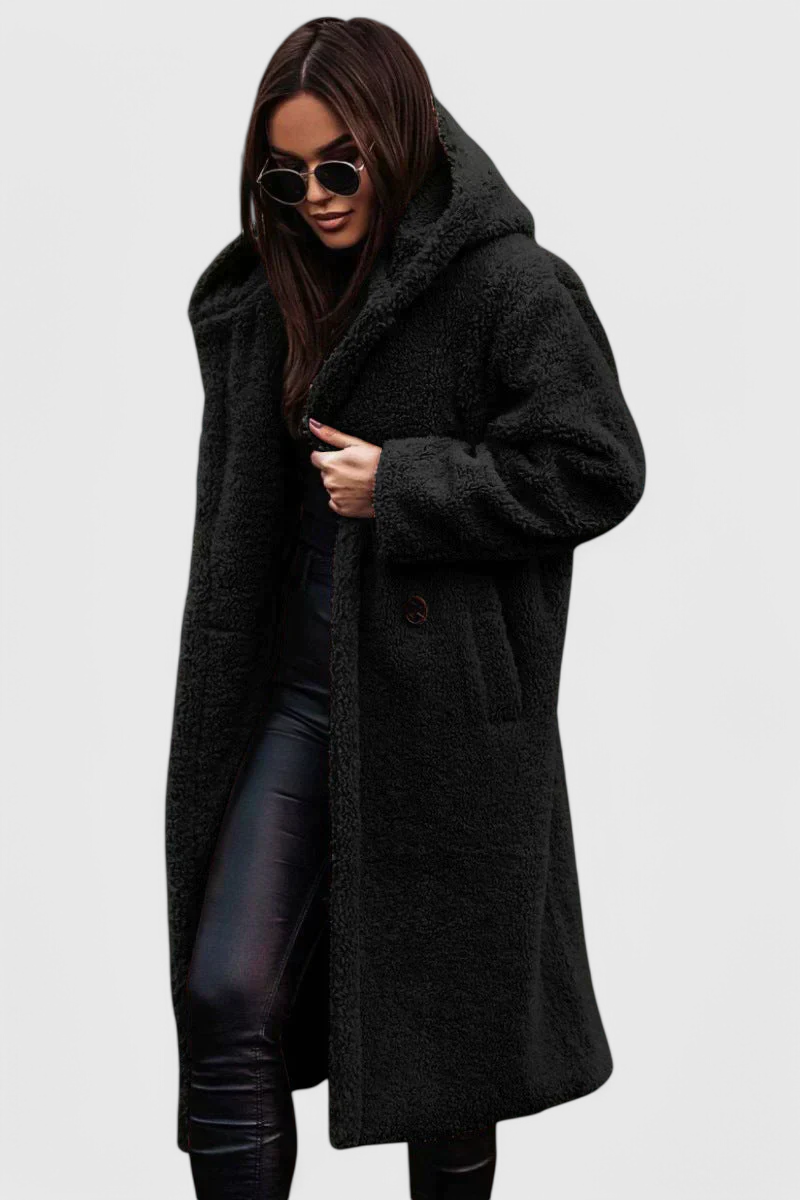 Brielle | Cappotto lungo con cappuccio rilassato