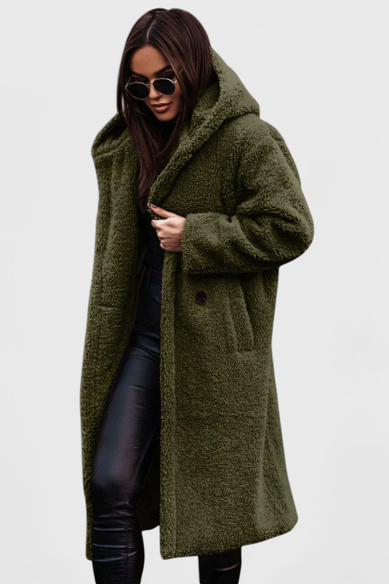 Brielle | Cappotto lungo con cappuccio rilassato