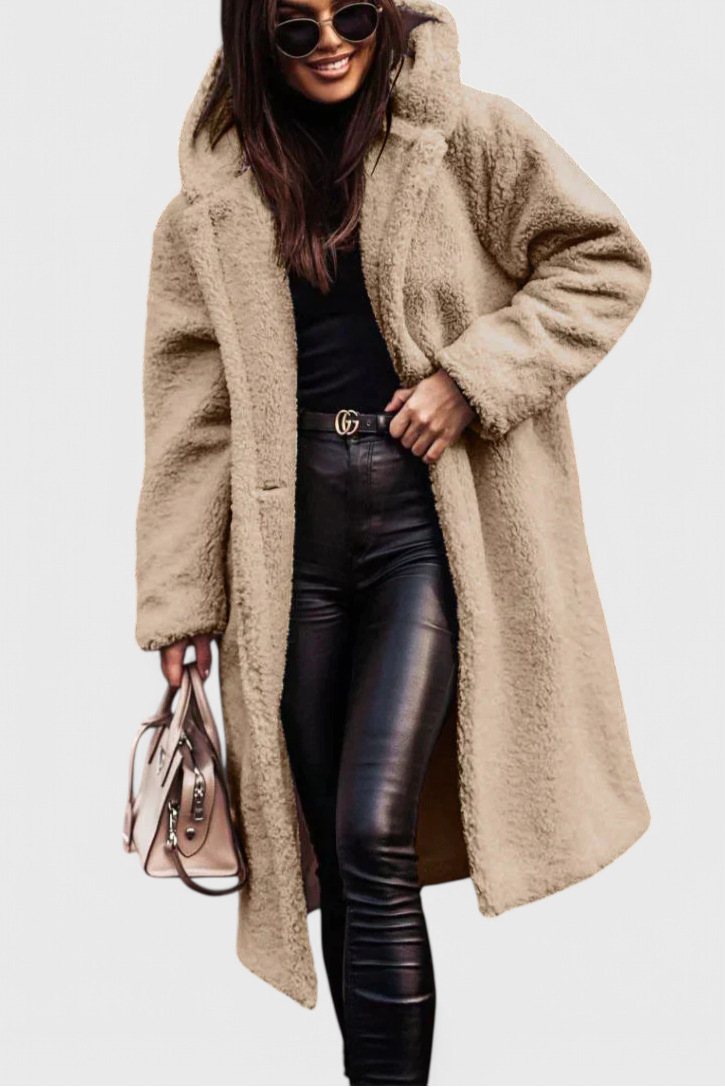 Brielle | Cappotto lungo con cappuccio rilassato