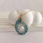 Collana in Perle di Conchiglia e Oro