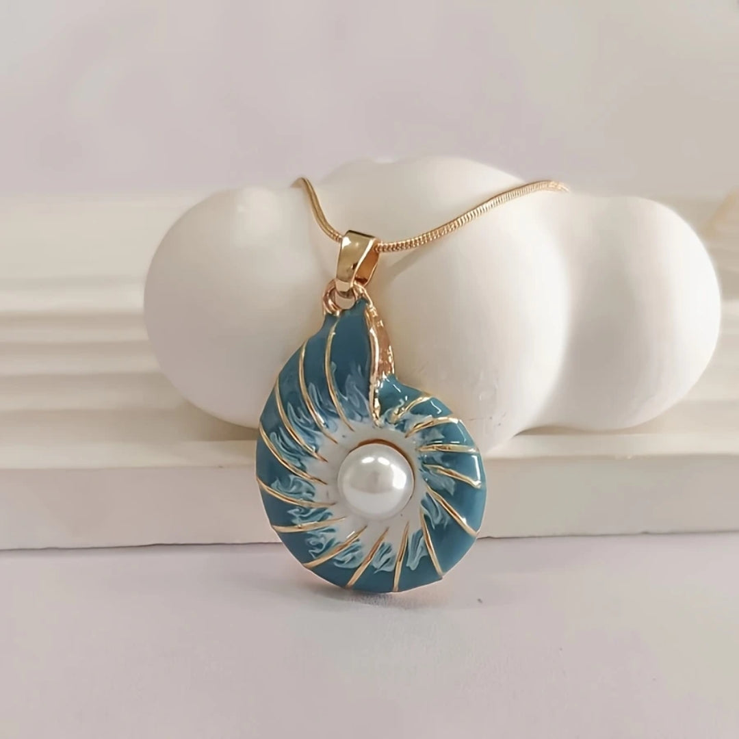 Collana in Perle di Conchiglia e Oro