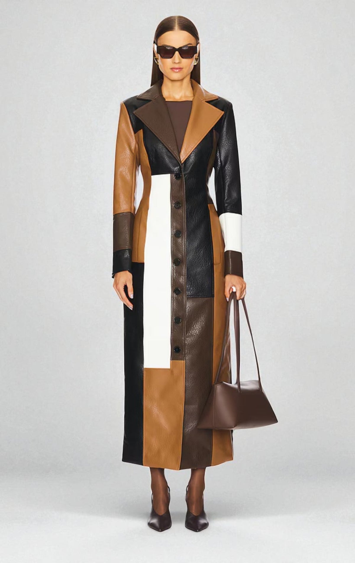 Cappotto in Pelle Mosaic