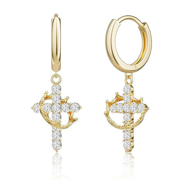 Orecchino Elora Cross and Crown