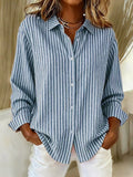 Jacqueline™ | Camicia a righe con bottoni