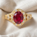 Anello Dichiarativo con Nodo e Rubino