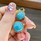 Orecchini a Perno Vintage Turchesi