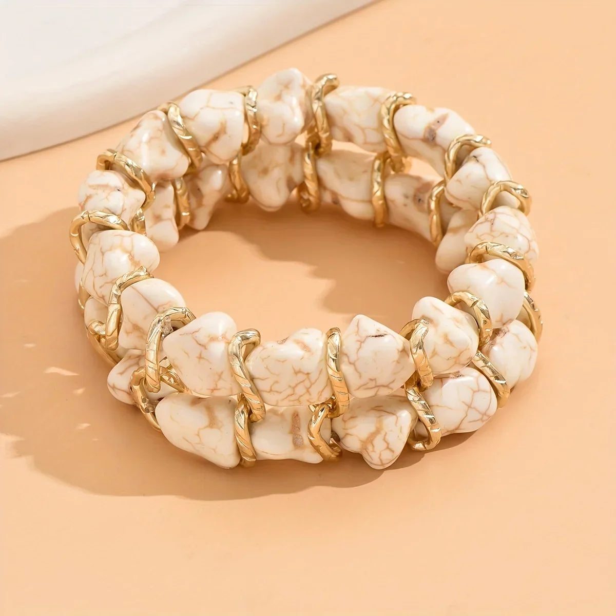 Bracciale Elegante in Turchese e Oro