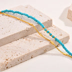 Bracciale a Catena in Oro Radiante e Turchese