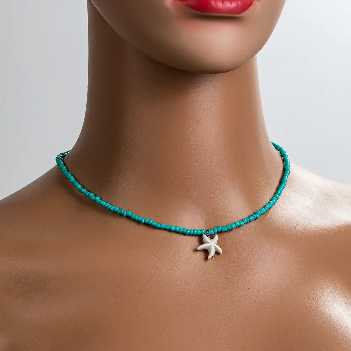 Collana con Stella Marina Turchese Elegante