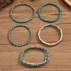 Set di Bracciali in Perline Turchesi Bohemien