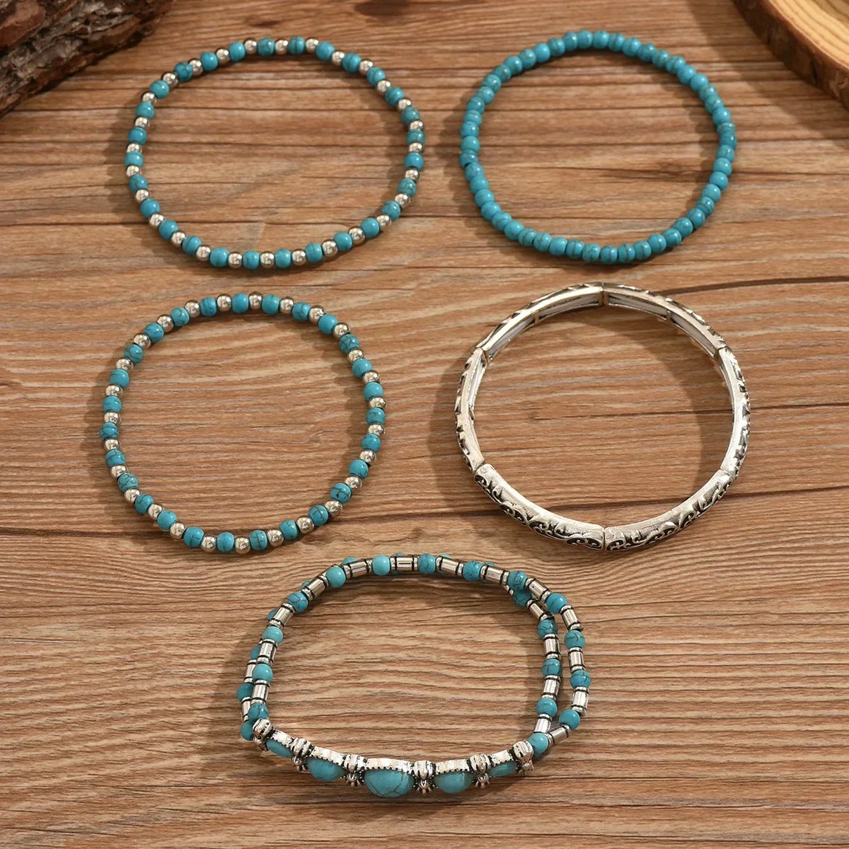 Set di Braccialetti Premium in Turchese