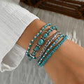 Set di Bracciali in Perline Turchesi Bohemien