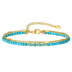 Bracciale a Catena in Oro Radiante e Turchese
