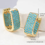 Orecchini Gold Hoops Turquoise Crush