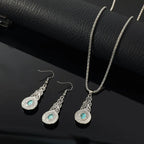 Set di Collana e Orecchini Eleganti Turchesi