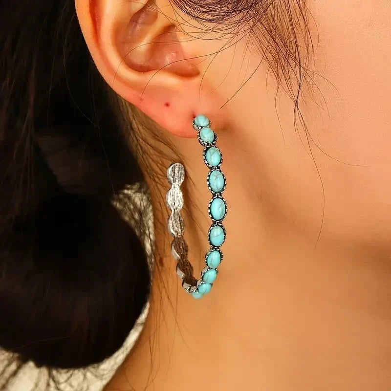 Orecchini Circolari Turchesi Chic