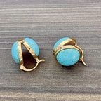 Orecchini a Perno Vintage Turchesi