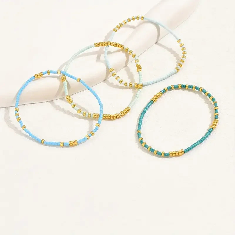 Set di Braccialetti Sottile Turchese