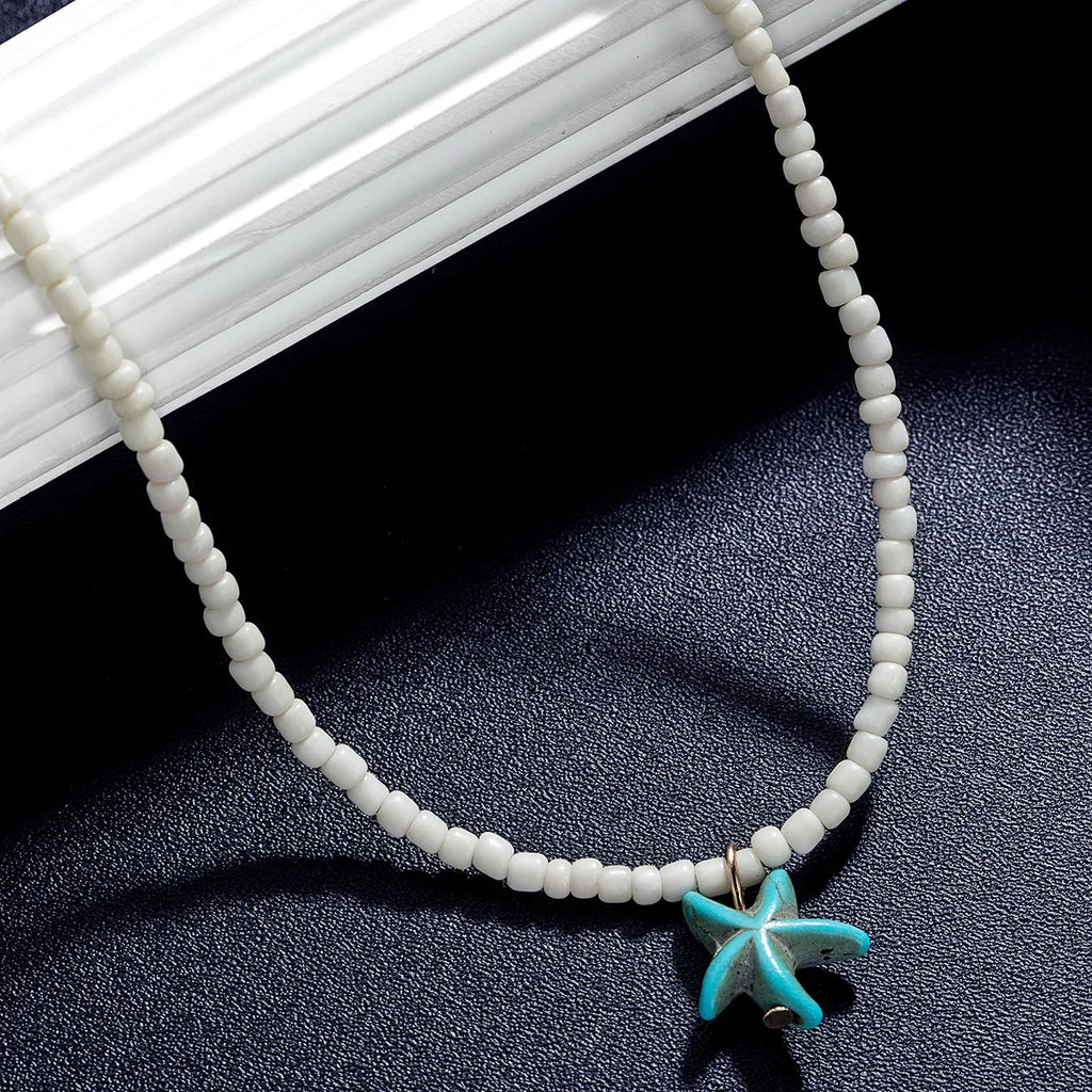 Collana con Stella Marina Turchese Elegante