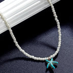Collana con Stella Marina Turchese Elegante