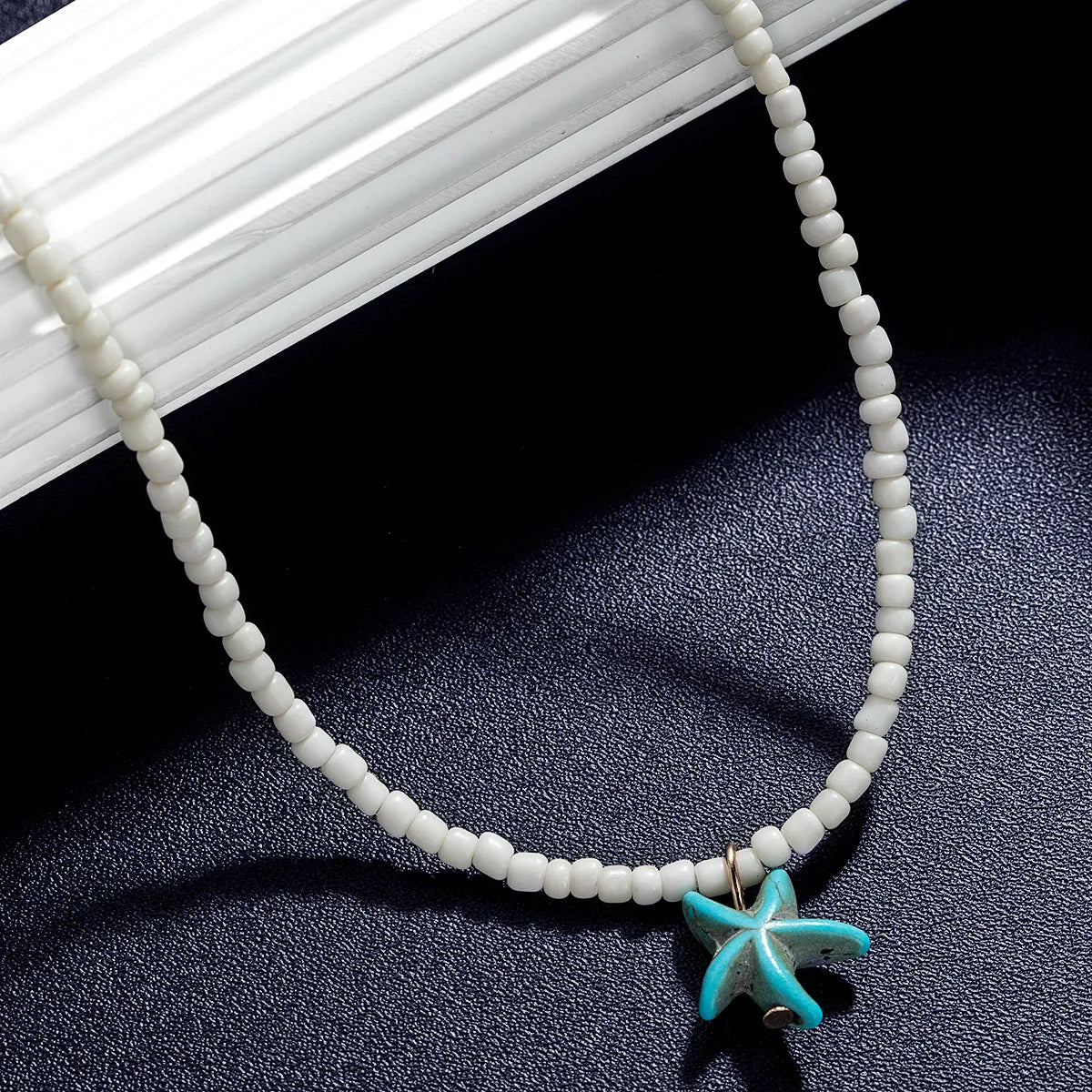 Collana con Stella Marina Turchese Elegante