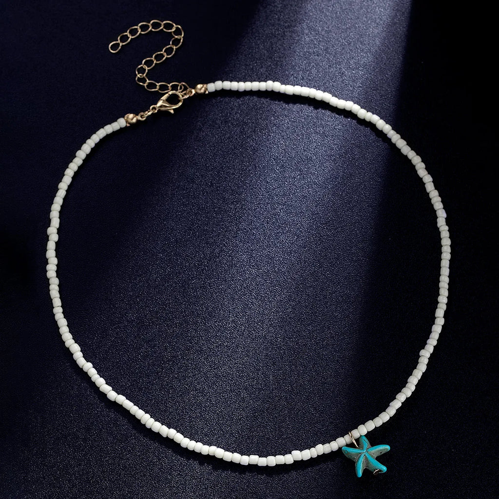 Collana con Stella Marina Turchese Elegante