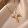 Collana Croce in Zirconia Argento Senza Tempo