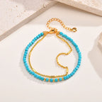 Bracciale a Catena in Oro Radiante e Turchese