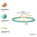 Bracciale a Catena in Oro Radiante e Turchese