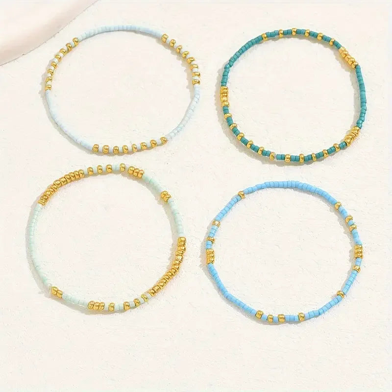 Set di Braccialetti Sottile Turchese