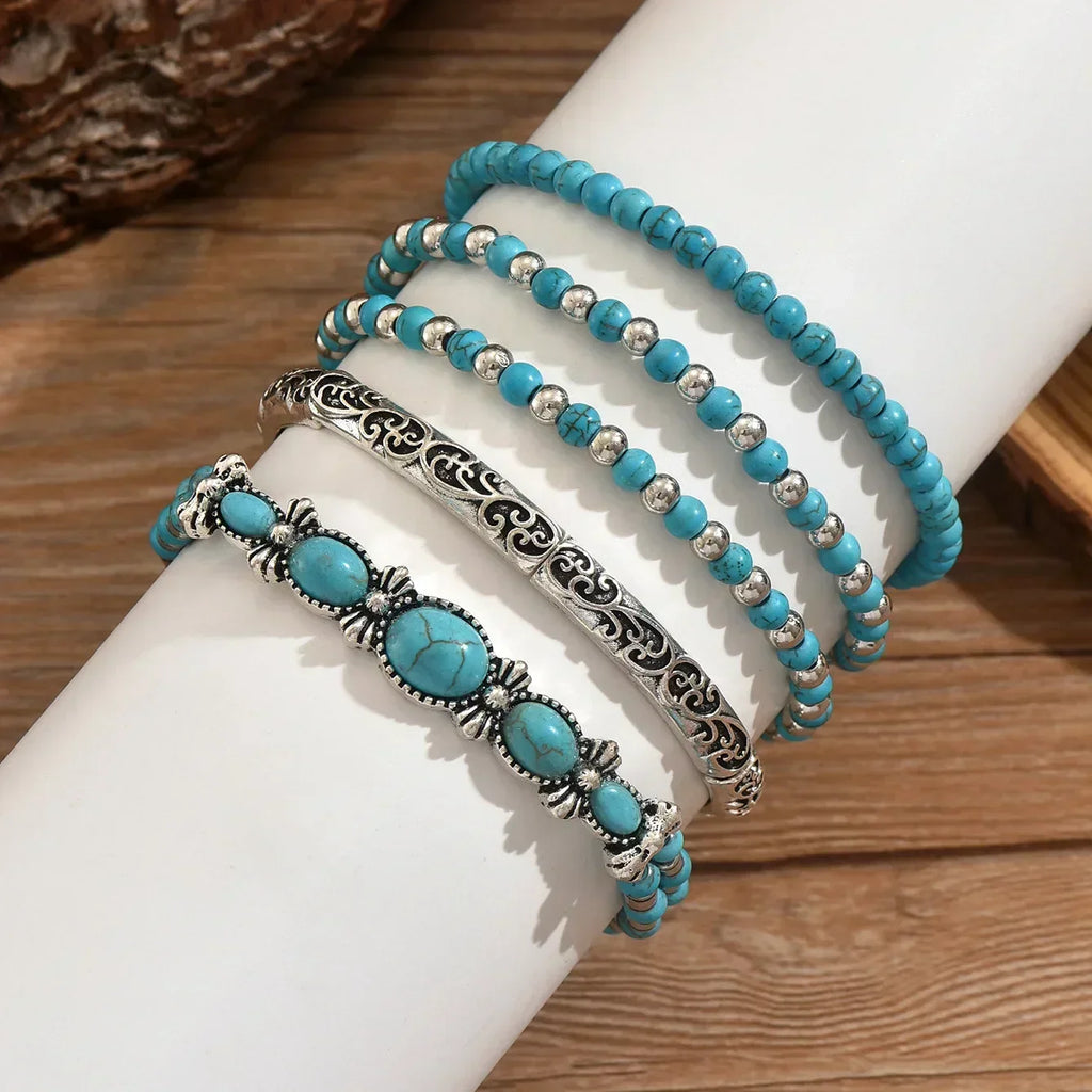 Set di Braccialetti Premium in Turchese