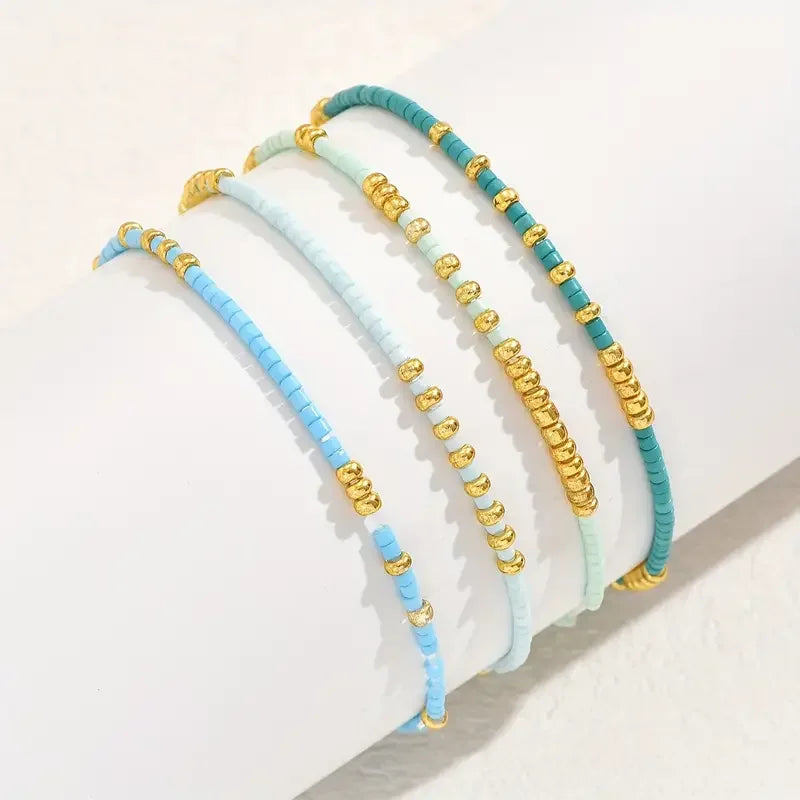 Set di Braccialetti Sottile Turchese