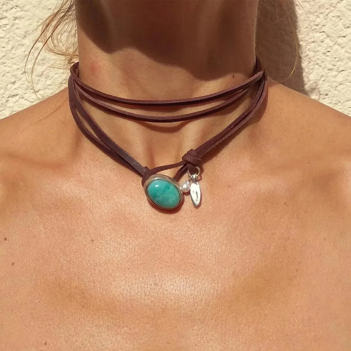 Collana in Gemma Turchese Senza Sforzo