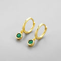 Orecchini in Zircone Verde Brillante