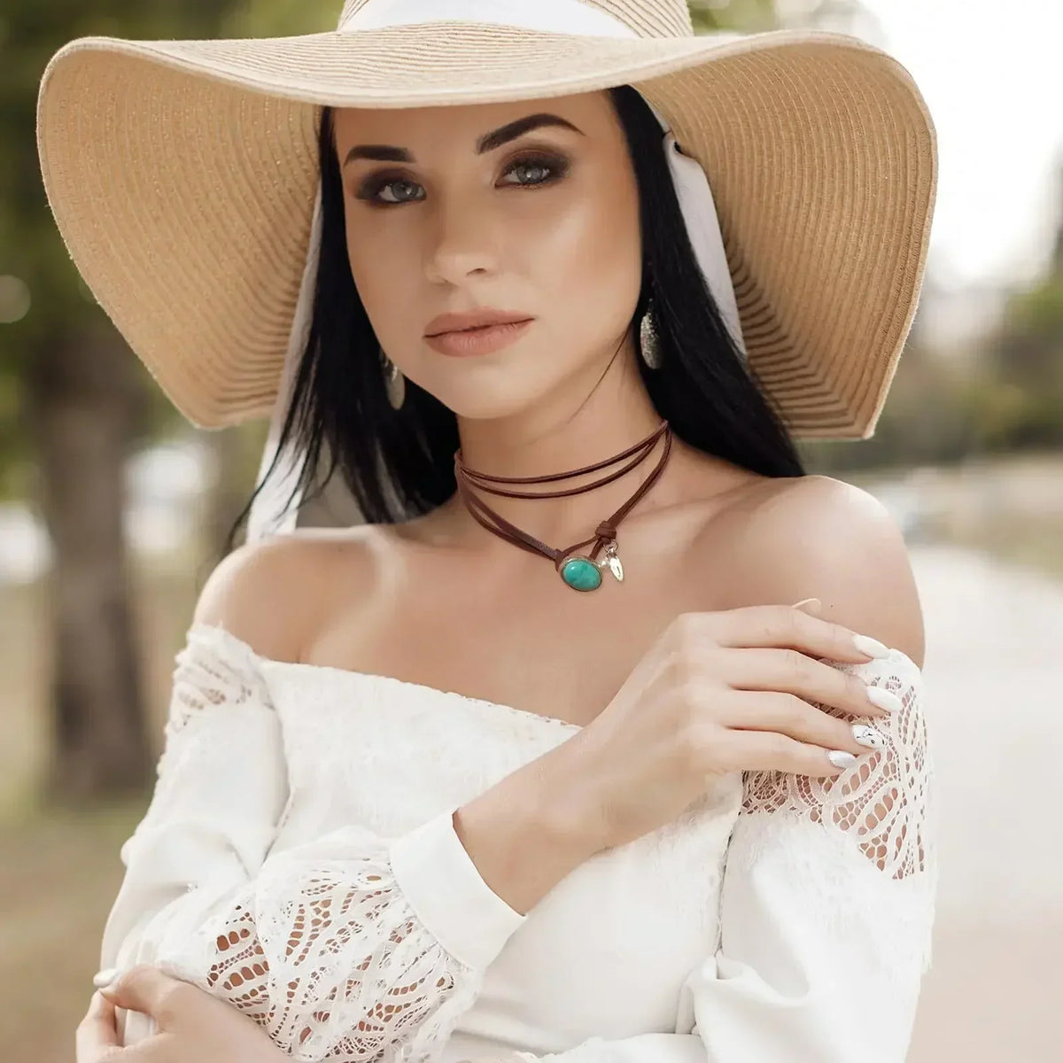 Collana in Gemma Turchese Senza Sforzo