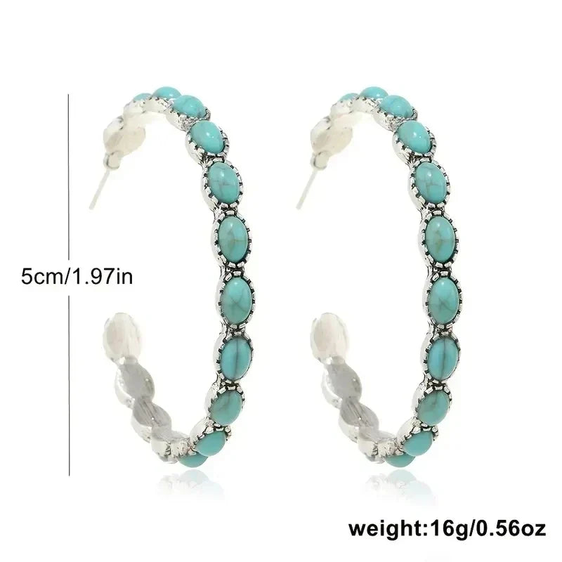 Orecchini Circolari Turchesi Chic