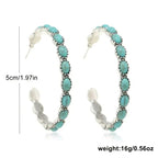 Orecchini Circolari Turchesi Chic