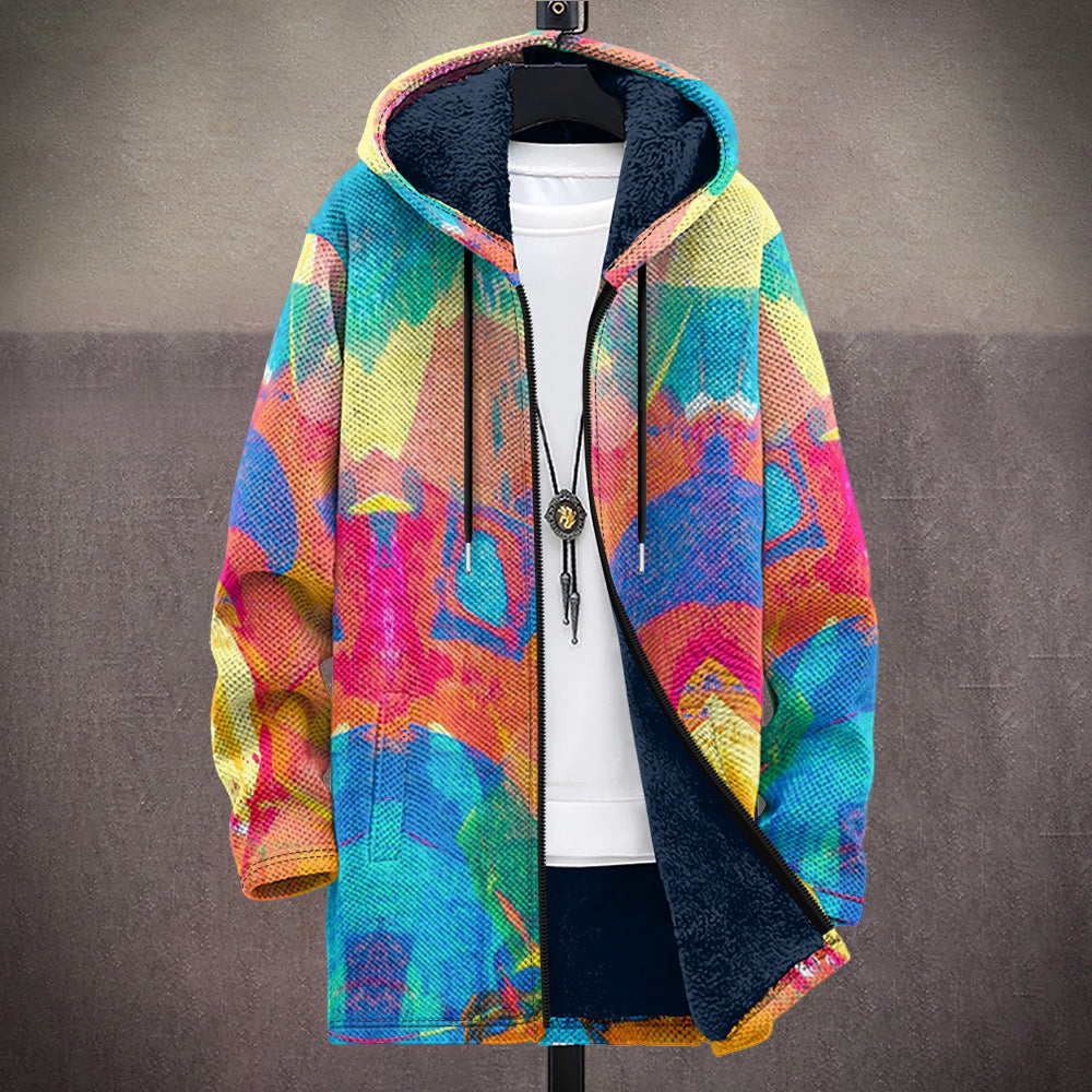 Emma | Cardigan con Cappuccio Fantasia Colorata