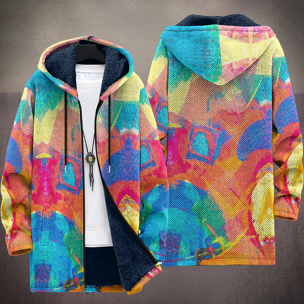 Emma | Cardigan con Cappuccio Fantasia Colorata