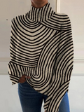 Sienna - Maglione a collo alto con stampa artistica