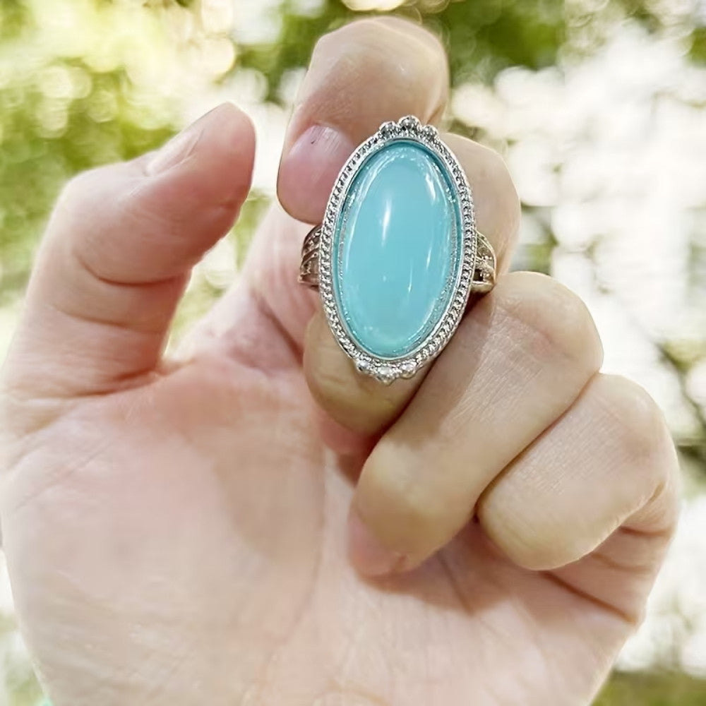 Anello in Argento Turchese Ispirato al Vintage