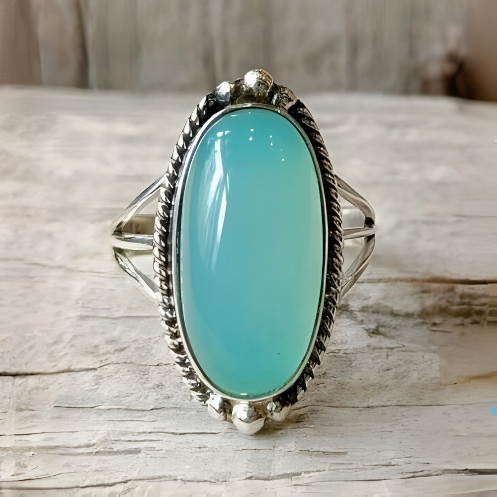 Anello in Argento Turchese Ispirato al Vintage