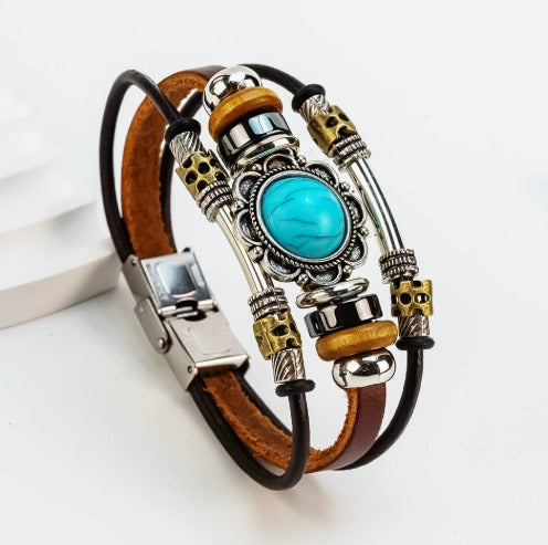 Bracciale Vintage con Fibbia Turchese