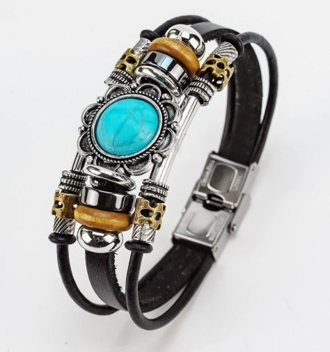 Bracciale Vintage con Fibbia Turchese