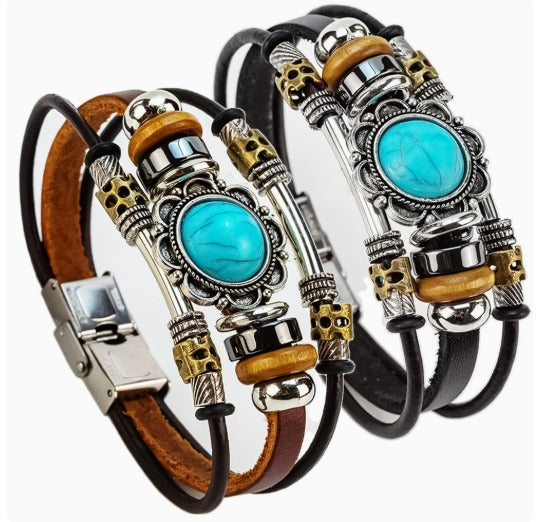 Bracciale Vintage con Fibbia Turchese