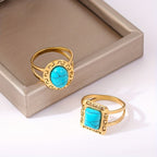 Anello Greco Vintage Turchese