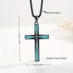 Collana a Catena con Croce Turchese Celestiale
