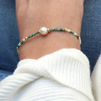 Bracciale Minimal in Turchese e Perle